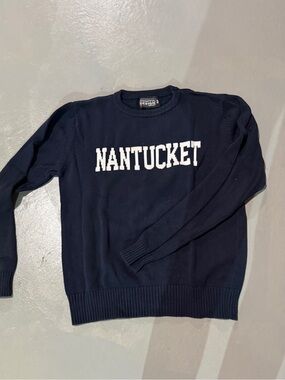 Nantucket Logo Crewneck Sweater - Navy -